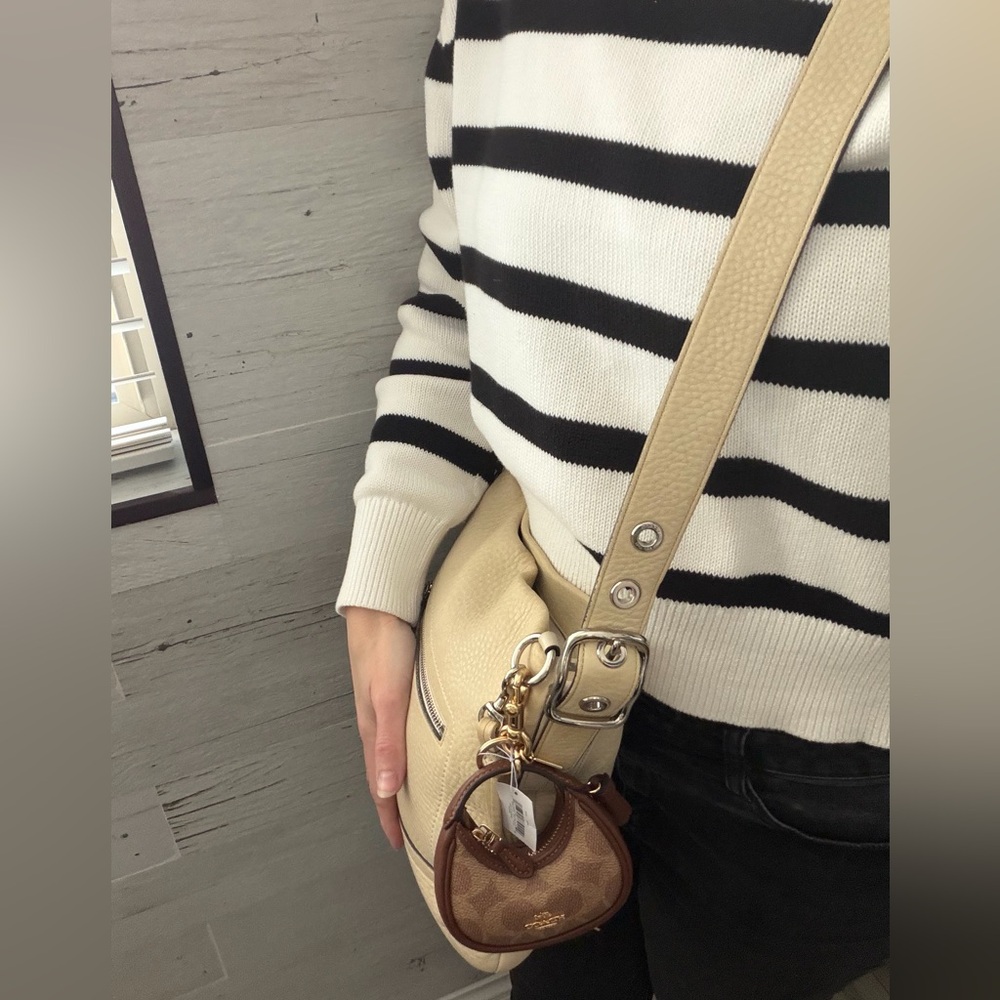 NWT Coach leather Monogram Mini Keychain/Charm Coin Bag - Picture 8 of 14